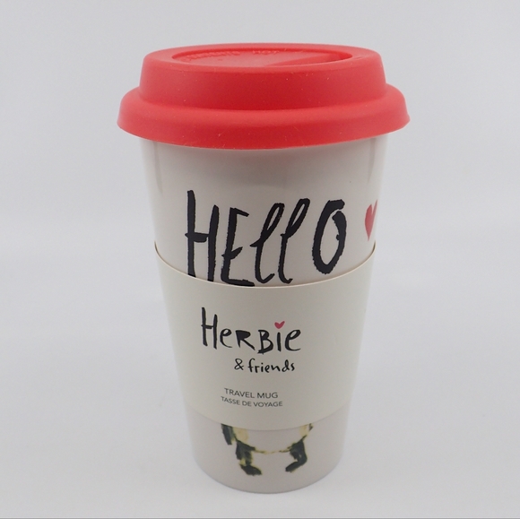 Paper Destiny Herbie & Friends Red Travel Mug - New - Picture 1 of 7